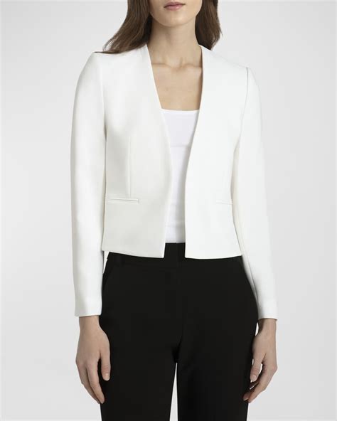 Judith And Charles Clea Cropped Open Front Blazer Neiman Marcus