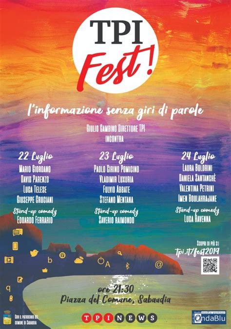 TPI Fest Linformazione Senza Giri Di Parole Il Festival