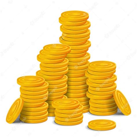 Pila grande de monedas de oro hyge montón de activos de juego realista