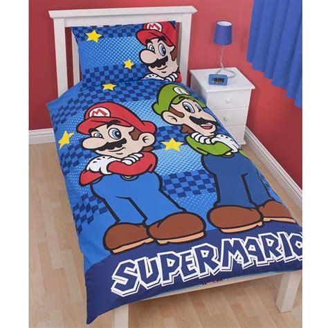 Official Nintendo Super Mario Brothers Bedding Duvet Cover Sets Boys