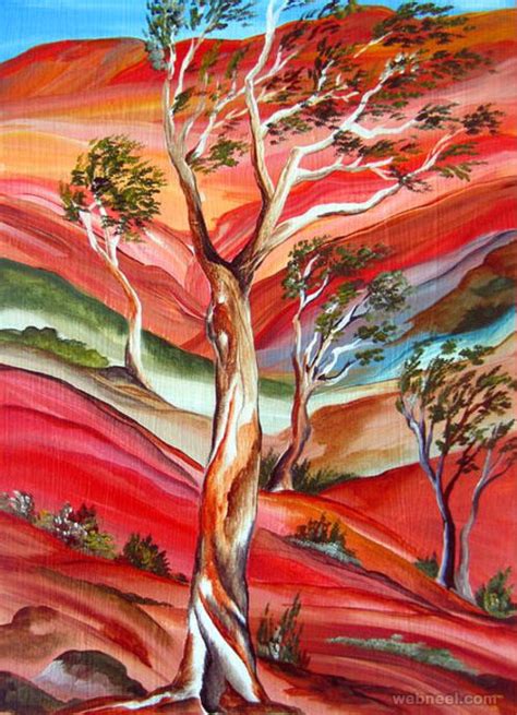 Beautiful Tree Paintings And Colorful Painting Ideas