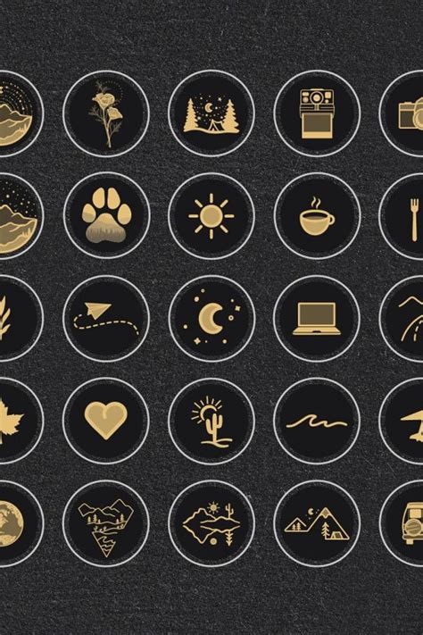 Maybe you would like to learn more about one of these? Black & Gold Travel Highlight Icons | Logotipo instagram ...