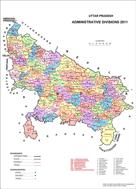 High Resolution Map Of Uttar Pradesh Hd