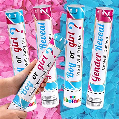 Buy Gender Reveal Confetti Cannon Popper 2 Pink And 2 Blue Boy Or Girl