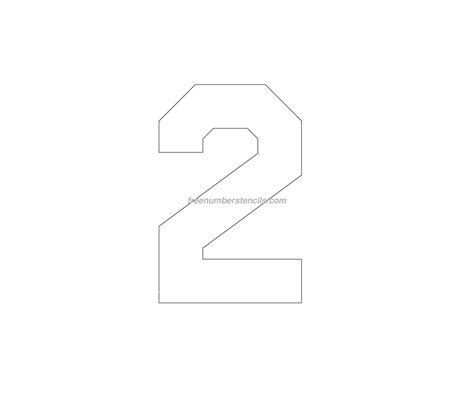 Free Jersey Printable 2 Number Stencil
