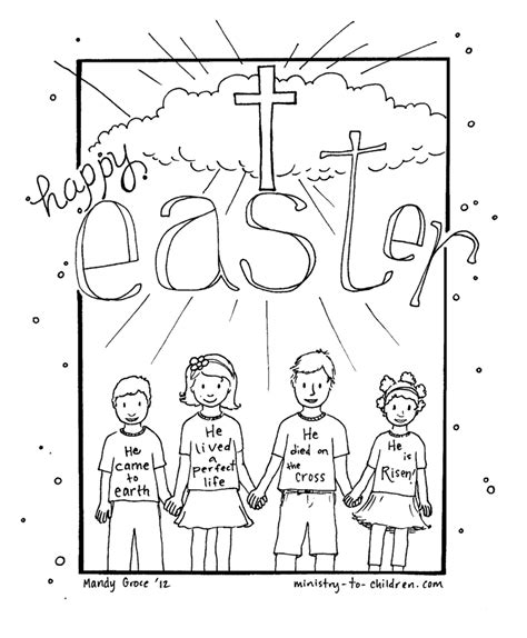 The story of easter is found in the gospels and details the crucifixion and resurrection of our lord jesus christ. Free Happy Easter Coloring Sheet