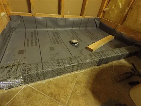 How To Build A Tile Shower Floor Shower Pan Liner And Drain Diy