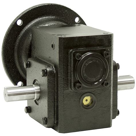 201 Right Angle Cast Iron Worm Gear Reducer 050 Hp 56c Dual Output