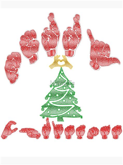 American Sign Language Merry Christmas Art Print By Cannattire2015