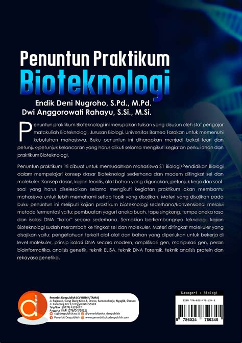 Penuntun Praktikum Bioteknologi Book By Endik Deni Nugroho Dan Dwi
