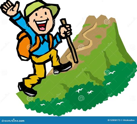 Hiking Stock Illustration Illustration Of Japanese Happy 52858173
