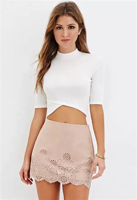 Pin By Fashion On Crop Top With Images Mini Skirts Stylish Skirts