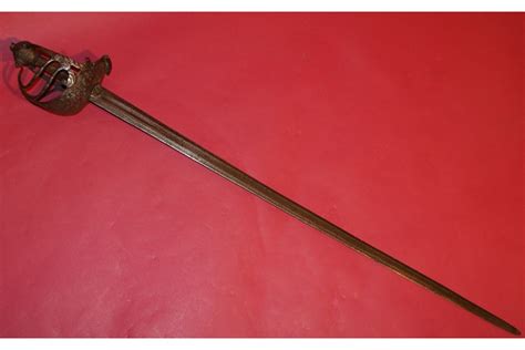 A Very Nice 17th Century Mortuary Hilted Broadsword Of The Type Used