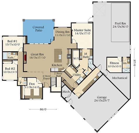 Ranch House With Indoor Pool Floor Plan Hot Sex Picture