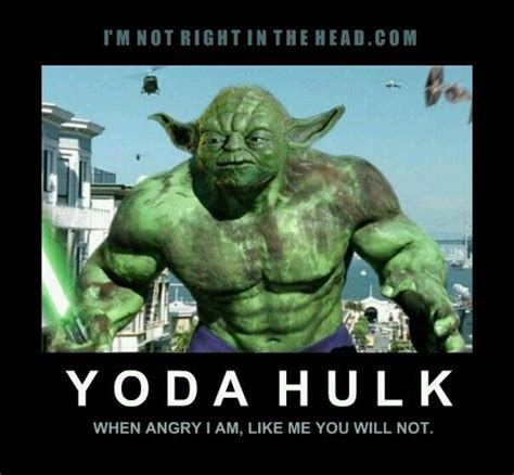 Yoda Hulk Clean Funny Pictures Superhero Movies Funny Memes