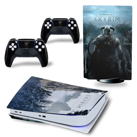 Skyrim Skin Sticker Decal Cover For Ps5 Disk Edition For Playstation 5