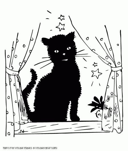 Vintage Black Cat Clipart 10 Free Cliparts Download Images On