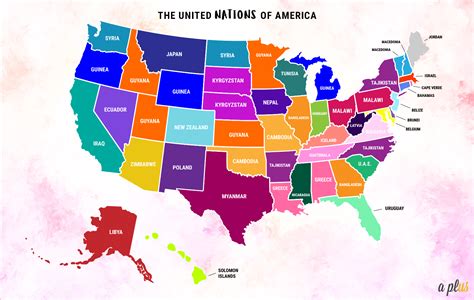 Us Map With States Outline Map United States America States Usa Map