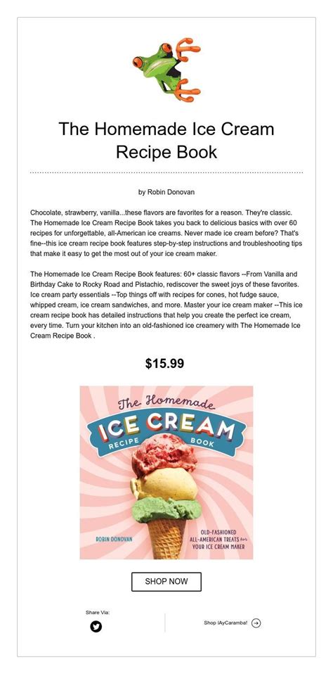 The Homemade Ice Cream Recipe Book Homemade Ice Cream Recipes