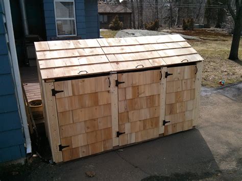 Simple And Easy Steps To Build A Garbage Storage Shed Trash Storage