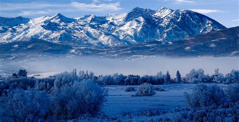 Winter In Ogden Valley In The Wasatch Mountains Of Northern Utah