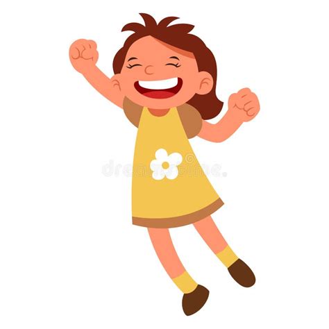 Happy Girl Stock Vector Illustration Of Simple Clipart 79597356