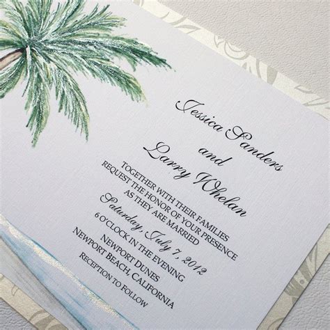 Palm Tree Wedding Invitations Invitation Design Blog