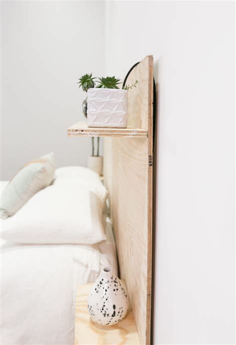 Diy Minimalist Plywood Shelf Headboard Artofit