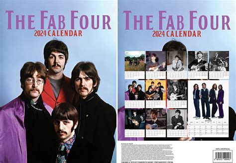 The Fab Four Calendar 2024 Beatlemania Etsy