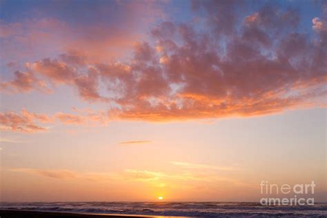 Colorful Sunset Cloudscape Over Beach And Ocean Photograph By Stephan