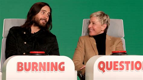 why ellen degeneres teased jared leto about his sex life