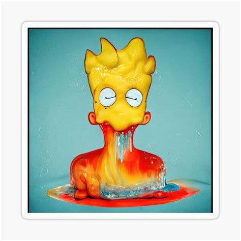 Bart Or Bust Melties Psychedelic Pop Culture Digital Art Sticker