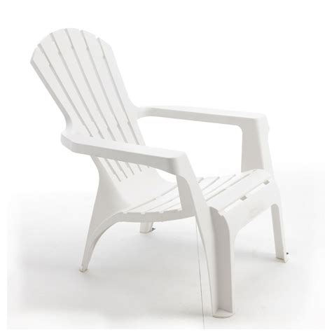 Chaise de jardin plastique blanc  verandastyledevie.fr