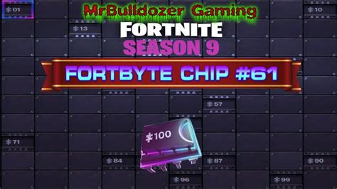 Fortnite Season 9 Fortbyte Chip 61 Accessible By Using Sunbird Spray