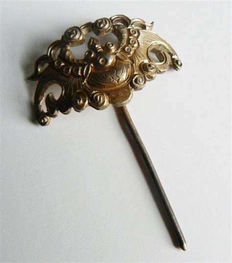 Qing Dynasty Chinese Silver Hair Pin Antique Vintage 19th Etsy