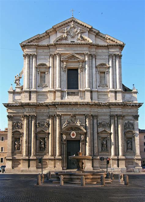 The Baroque Façade Of Santandrea Della Valle Architecture Baroque