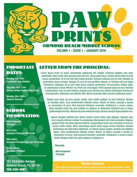 Pin by Vivian Luu on Newsletter Layouts | School newsletter, Newsletter layout, School information