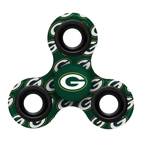 Green Bay Packers NFL Fidget Diztracto Spinner - Three Way Printed