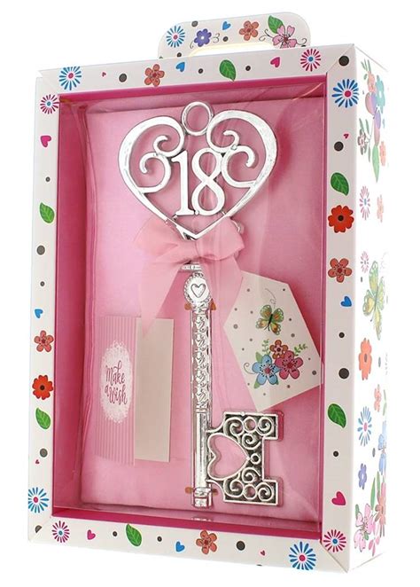 Silver Age 18 Female Keepsake Key And Bright Presentation Box 18th