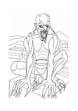 Coloring Monsters Ghoul sketch template