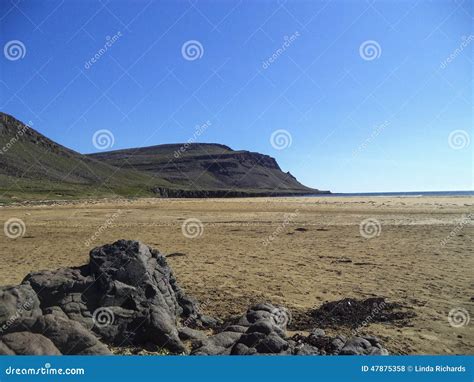 Red Sands Beach In Western Iceland Stock Photo Image Of Sands