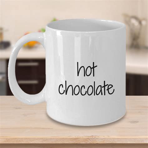 Hot Chocolate Mug Minimalist Coffee Mug Custom Mug T Etsy