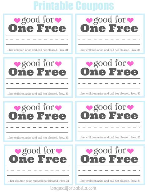 Free Printable Birthday Coupons For Daughter
