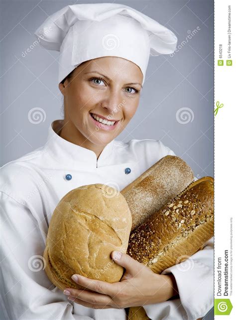 Happy baker stock photo. Image of profession, bread, woman - 6543218