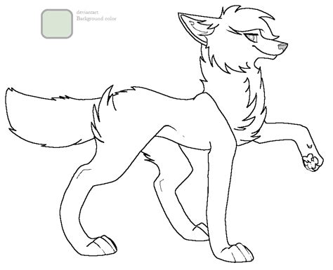 MSPaint Friendly Female Wolf Lineart Reupload By Birritan On DeviantArt