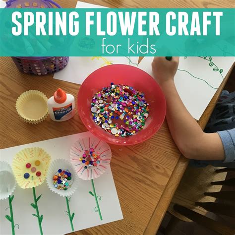 Handprint Flower Craft For Kids Simple Spring Craft F