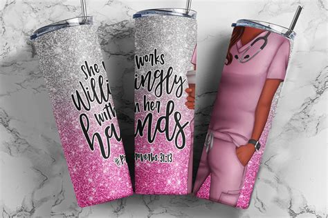 Nurse 20 Oz Skinny Tumbler Sublimation Graphic By TumblersPlanet