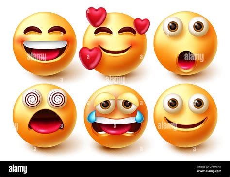 Conjunto De Caracteres Vectoriales Smileys Emoji Emoticonos Smiley 3d