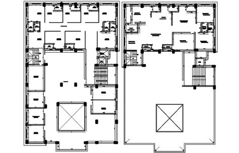 Third Floor Working Layout Plan Cad Drawing Details Dwg File Cadbull