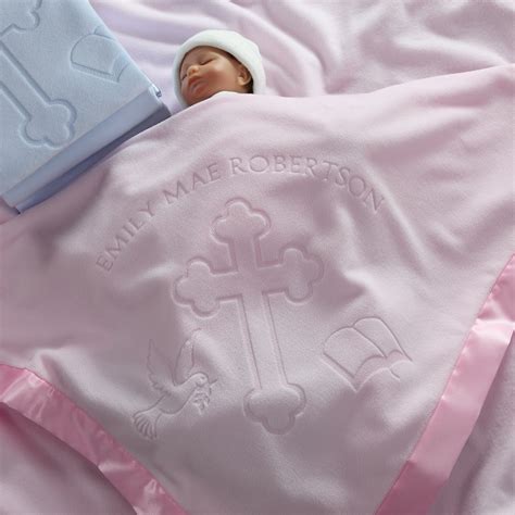 Baptismchristening Baby Blanket 1 Text Line Custom Catch